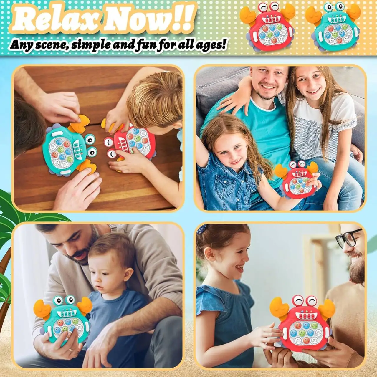 Kinderpers om puzzeluitdaging te spelen Snelheid Push Game Machine Decompressie Grondmuisspeelgoed