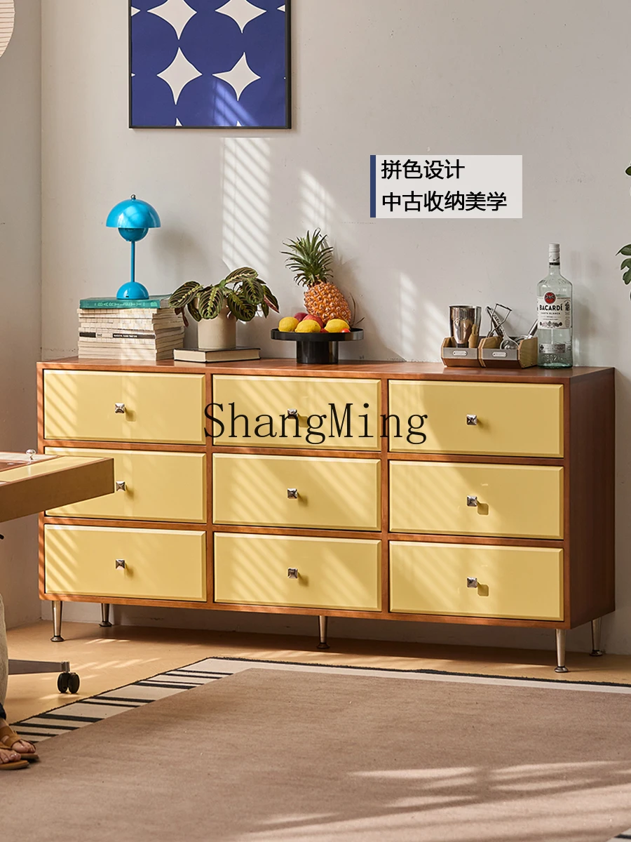 

DHY solid wood storage bedroom locker bucket cabinet bedside drawer cabinet bedside cabinet