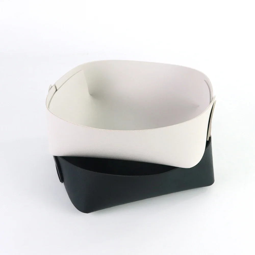 Leather Foldable Dice Box, Collapsible Baskets for Wallets, Watches, Keys, Coins, Dice Storage