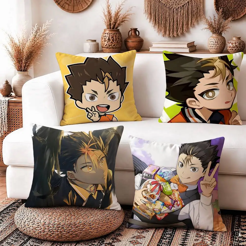 The Guardian Deity Yu Nishinoya Square Sofa Pillow Cover Solid Color Living Room Home Decor Cushion Case