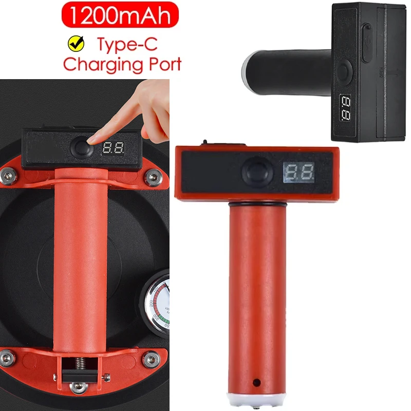 Split Pump Core Smart Electric Vacuum Suction Cup, Manual to Electric Conversion Kit with Type-C Charging, T-shaped & I-shaped