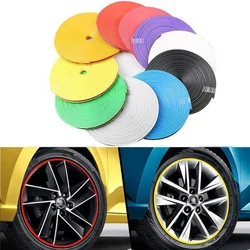 Universal 8M Car tires Styling Mouldings Rim Protect Strip Wheel Edge Protector Car Wheel Sticker Tire Protection Care Covers