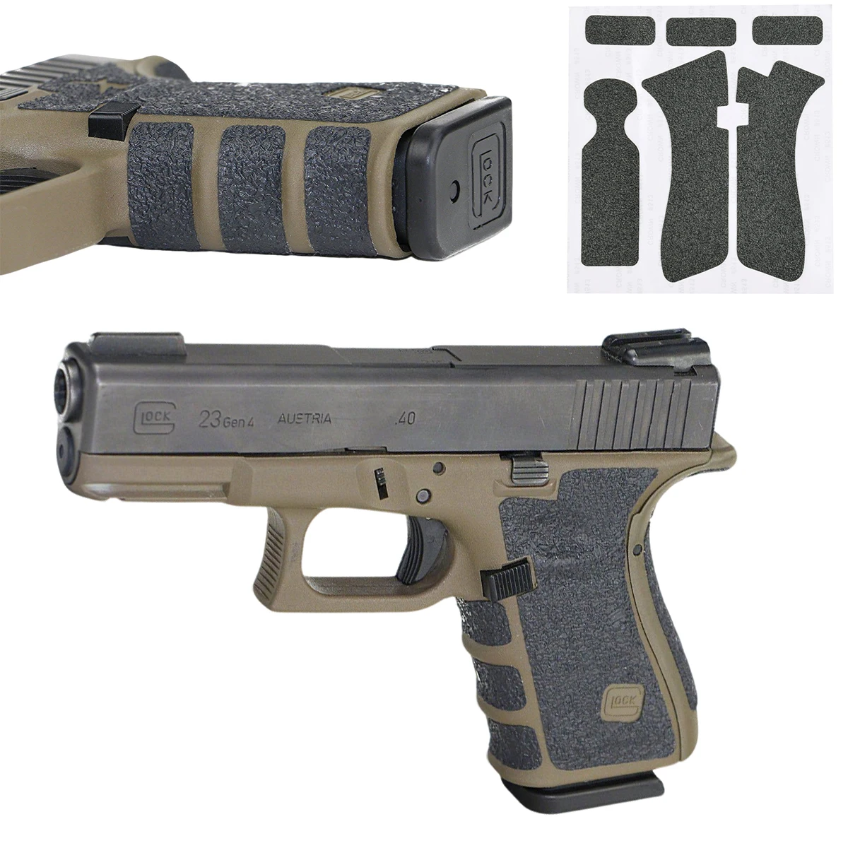 Pistol Gun Magazine Accessories Non-slip Rubber Texture Grip Wrap Tape Glove For Glock 17 19 20 21 22 25 26 27 33 Holster 9mm