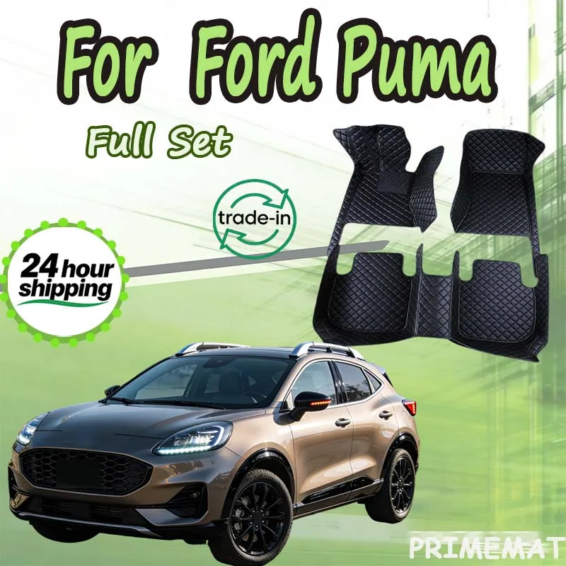 Tapetes de luxo para carro, para ford puma 2020 ~ 2022, almofadas anti-sujidade, à prova d'água, acessórios para auto, acessórios de fricção para carro