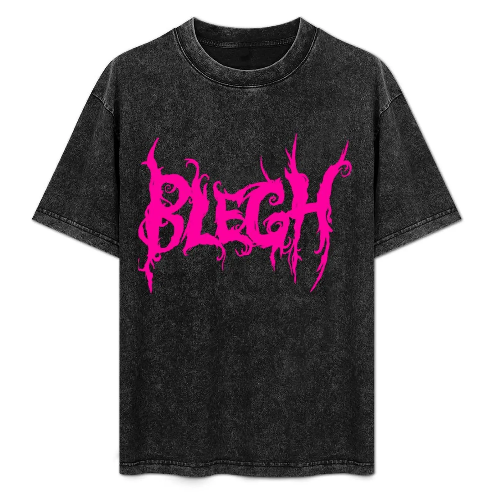 

Hot Pink Blegh on Black T-Shirt Soft Stretch Short Sleeve Top