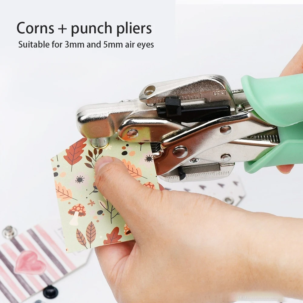 Multi-Size Hole Punching Pliers Kit 3mm 5mm Air Eye Pliers Versatile Punching Applications