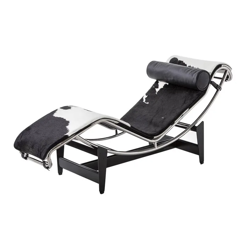 

LC4 recliner cow fur leisure chair, home living room balcony office lunch break chair