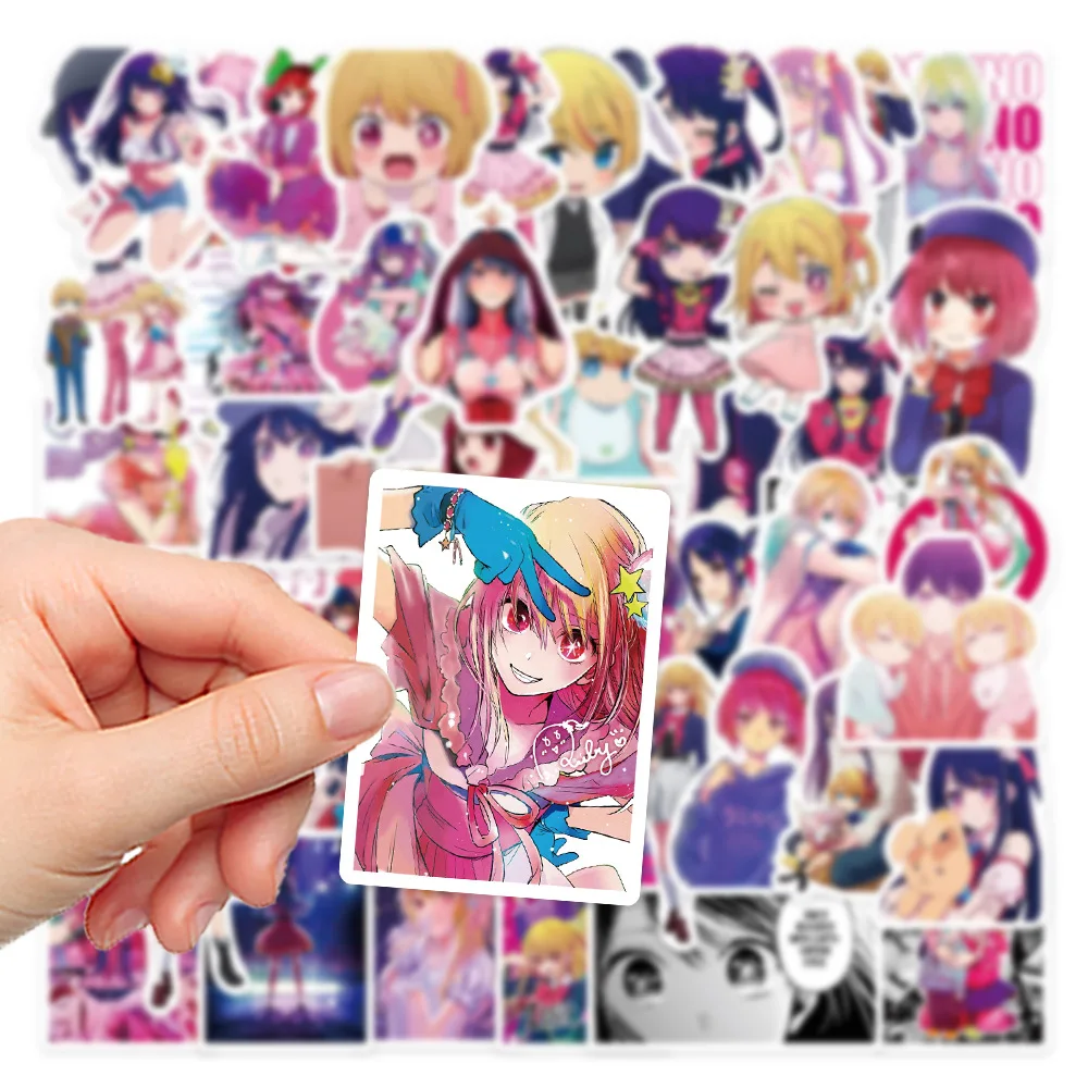 50pcs Anime OSHI NO KO Idol Hoshino Ai Series Stickers Suitable for Motorcycle Trunk Waterproof DIY Sticker Toys