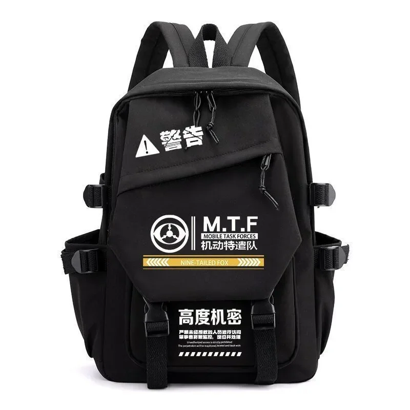 Black Blue White Pink, SCP Foundation, Student Kids Teens School Bags, Large Capacity Mochilas Anime Backpacks Girls Boys