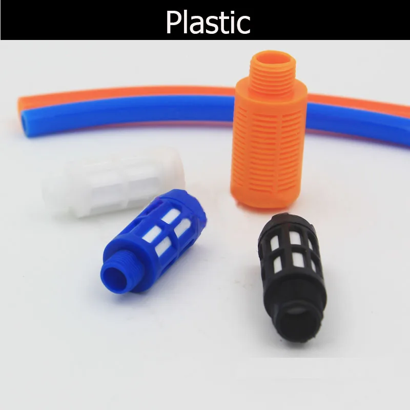 

1pcs 3/4" 3/4 1 Inch Blue Black White Orange Pneumatic plastic Connector Noise Reduce Air Valve Muffler Fitting Silencer