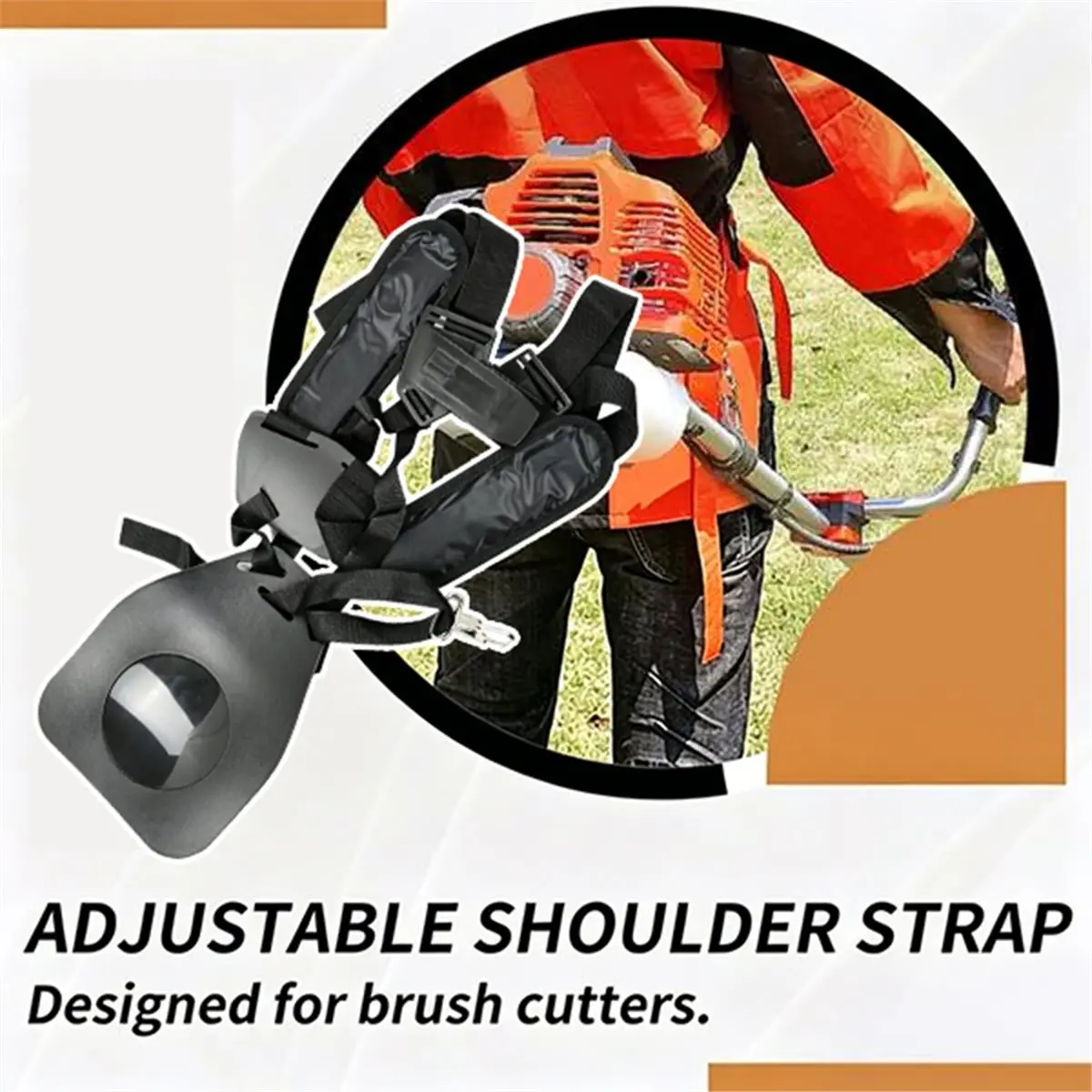 Harness of Shoulder Strap for Sthil and KM Series Black Trimmer Abs+Nylon