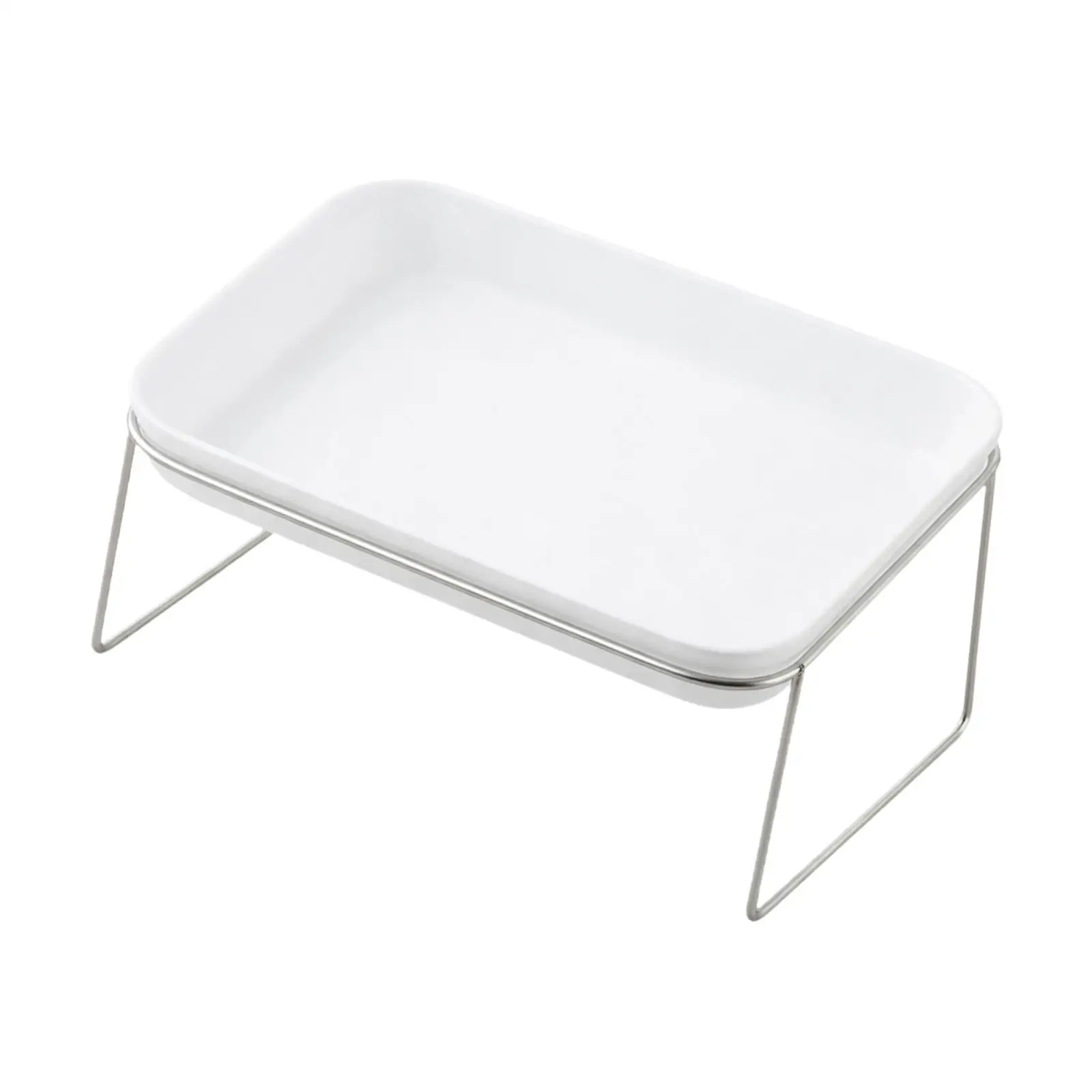 Elevated Dog Bowl with Stainless Steel Stand, Multipurpose Pet Feeding Bowl for Puppy