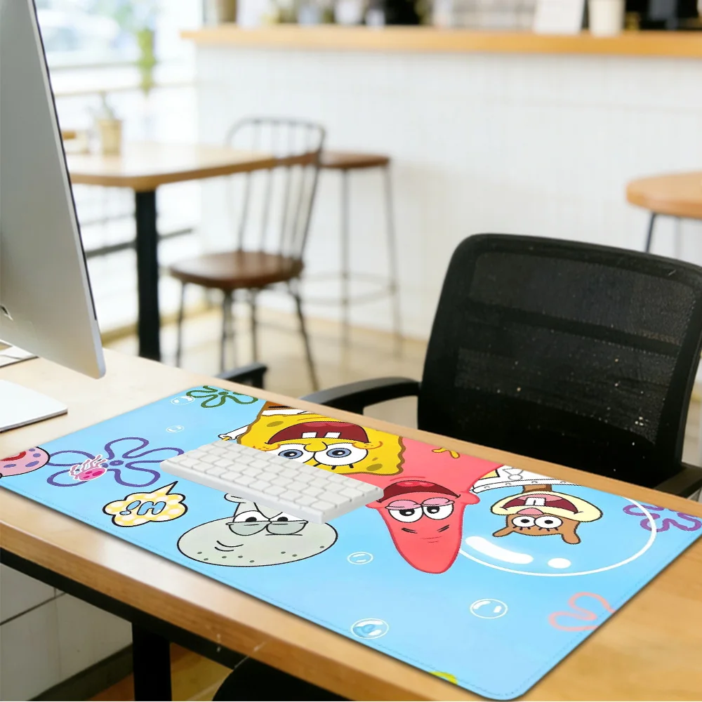 Large Mouse Pad S-Spongebobes Washable Non-slip Rubber Office And Gaming Computer Desktop Mat ,Desk Pad ,Computer Accessories