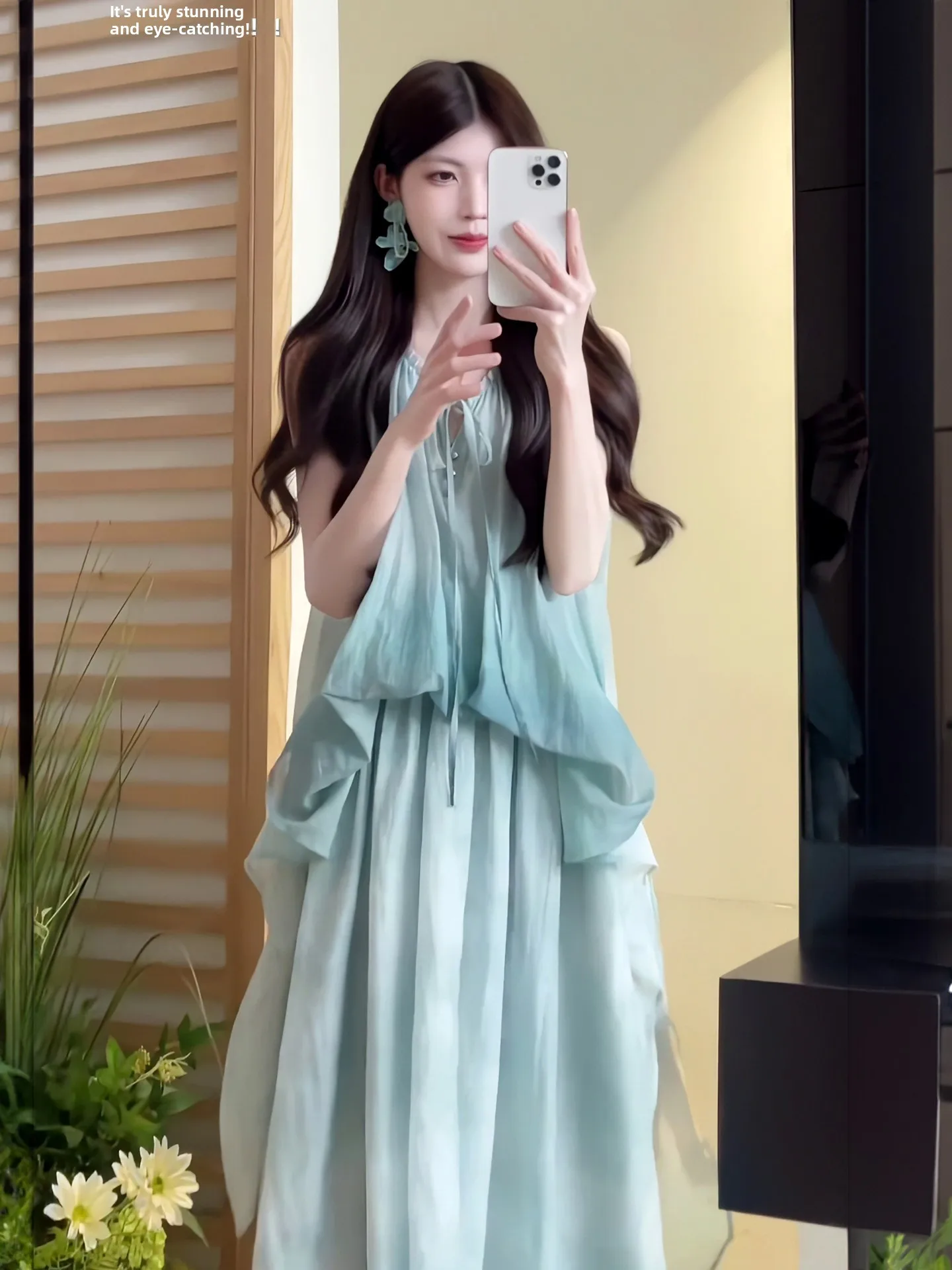 

Chic adient Color Anti-Aging Dr Women's Faionable Spring Item Long Skirt Casual High Waist A-Line Fairy Skirt