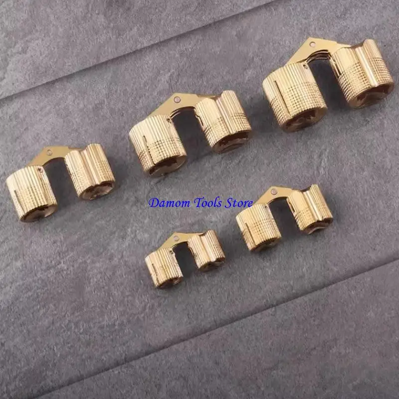 57BE 10Pcs Cylindrical Hinges Small Barrels Hinges for Jewelry Box Cabinet