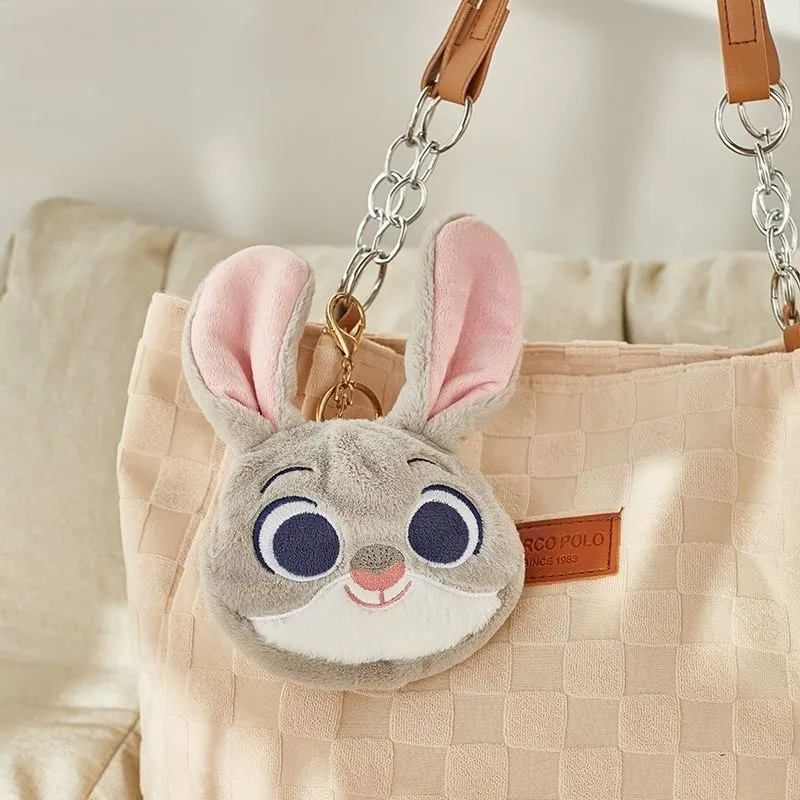 Disney Coin Purse Keychain Plush Toy Cute Cartoon Sweet and Trendy Judy Nick Stitch Strawberry Bear Bag Charm Christmas Gift