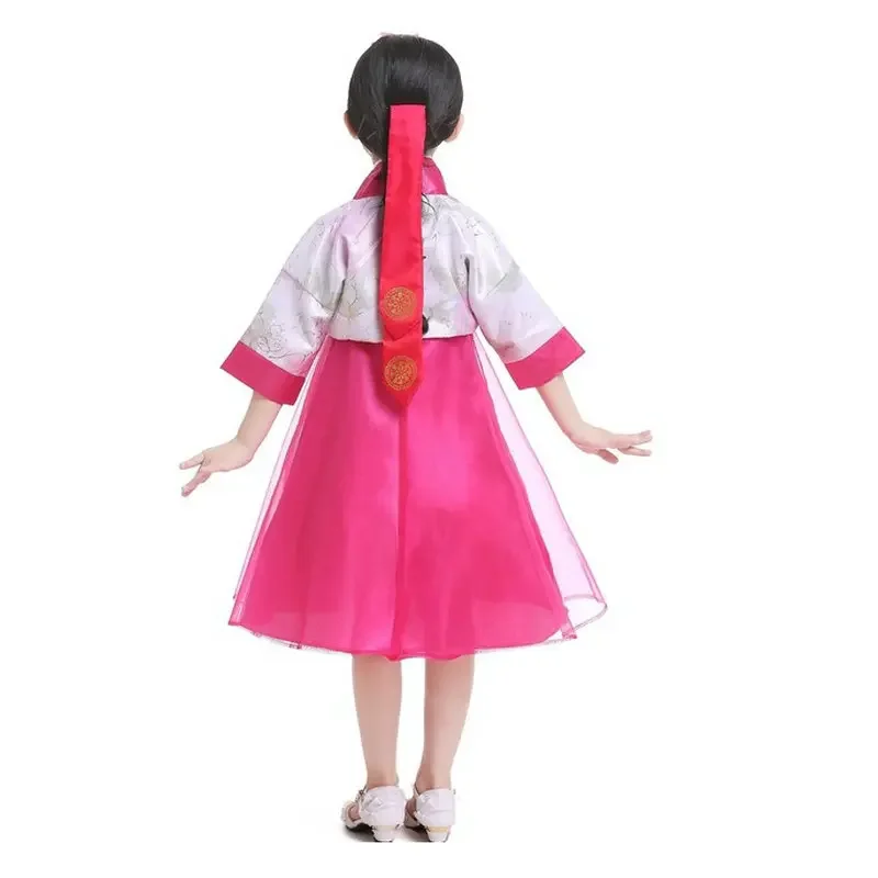 Disfraces de escenario de baile coreano tradicional para niñas, vestido de novia Hanbok para niños, ropa de rendimiento asiática, traje de Festival de fiesta