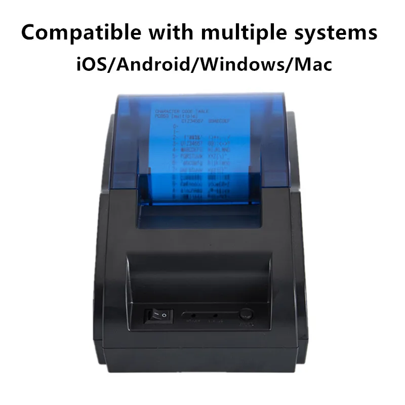 Impressora térmica de recibos usb bluetooth 58mm compatível com conjunto de comandos de impressão esc/pos restaurante varejo impressora de contas de 2 polegadas