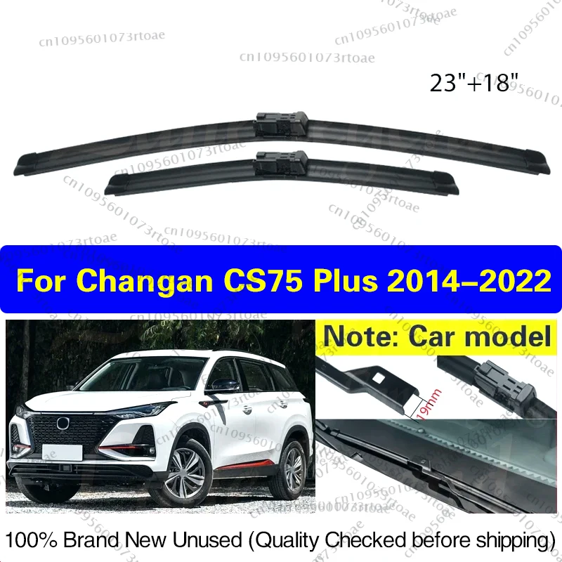 

For Changan CS75 Plus 2014 - 2022 Car Front Windshield Wiper Blades Rubber Windscreen Clean Window 2021 23"+18" Car Accessories