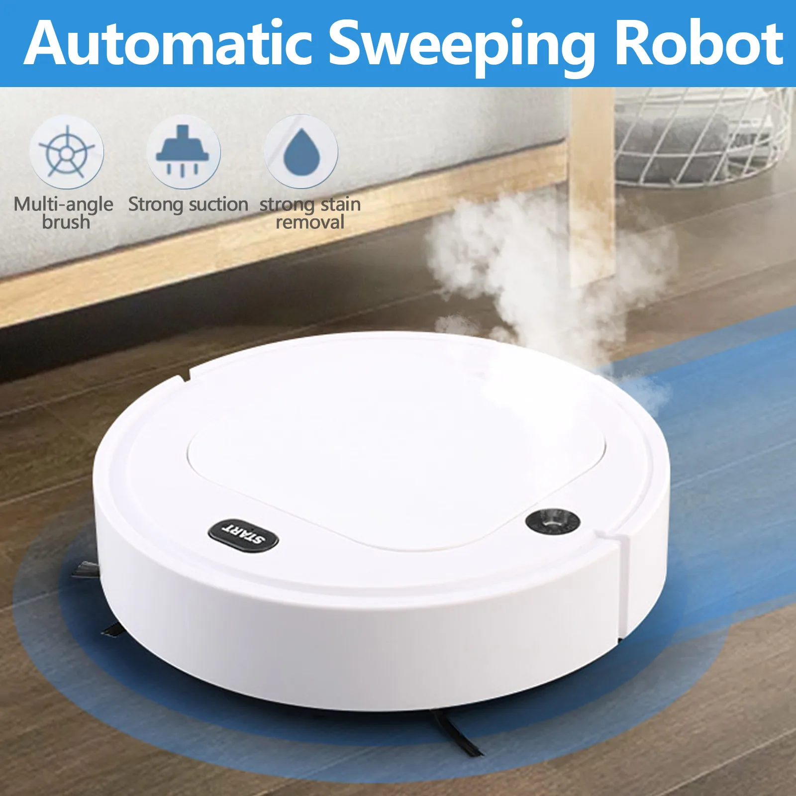 Robot Vacuum Rechargeable 1800PA 5-in-1 ES28 Strong Suction Auto Sweeping Robot Spray UV Disinfection Vacuum Cleaner