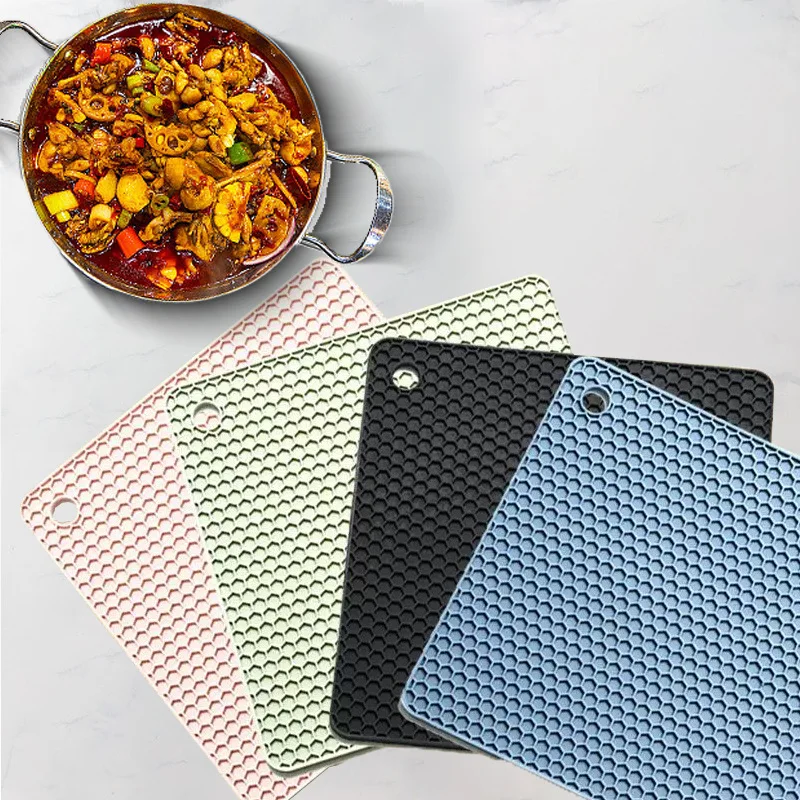

PCS Multifunction Heat Resistant Silicone Mat Drink Cup Coasters Nonslip Pads Pot Holder Table Placemat Kitchen Accessories