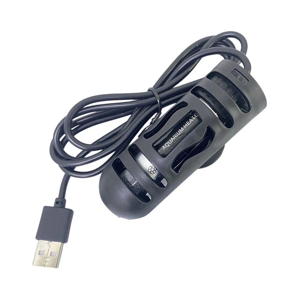 10W USB Powered Aquarium Heater With Automatic Thermostat 26C Constant Temperature For Small Fish Tank Turtle Bowl Heating Tool