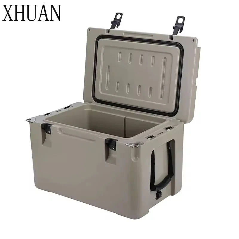 New Design 35QT Durable Anti Slip Rubber Feet Portable Chest Rotomolded Cooler Box For Outdoor BBQ And Fishing Insulated Box