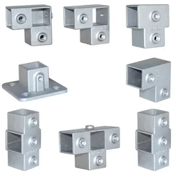 OD 30x30mm Square Tube Connection Piece  Aluminum Alloy Elbow Three-way Square Pipe Fixed Joint Storage Rack Connector