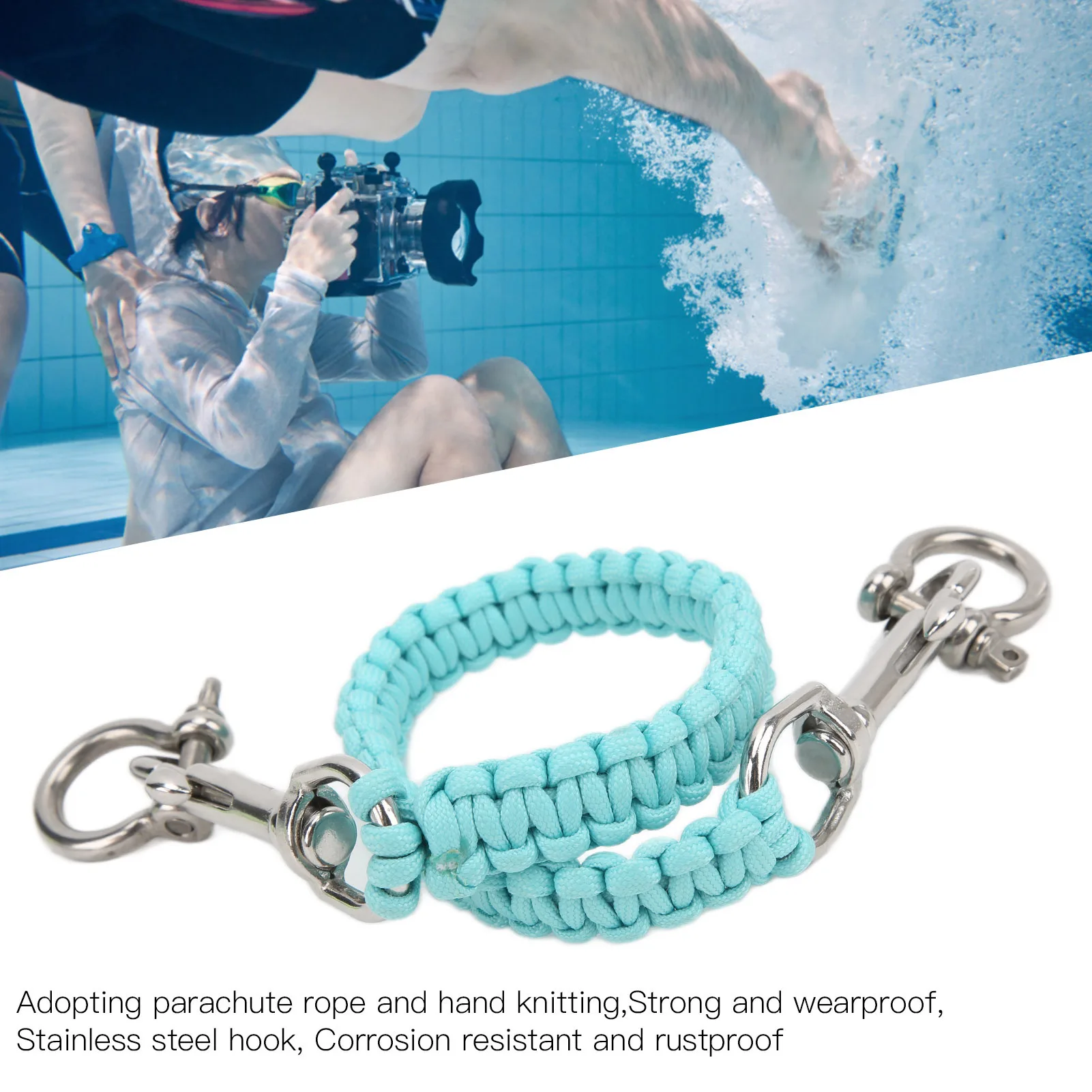 Diving Camera Handle Rope Noctilucence Strong Rustproof Anticorrosion Underwater Camera Carry Lanyard Diving Camera Lanyard