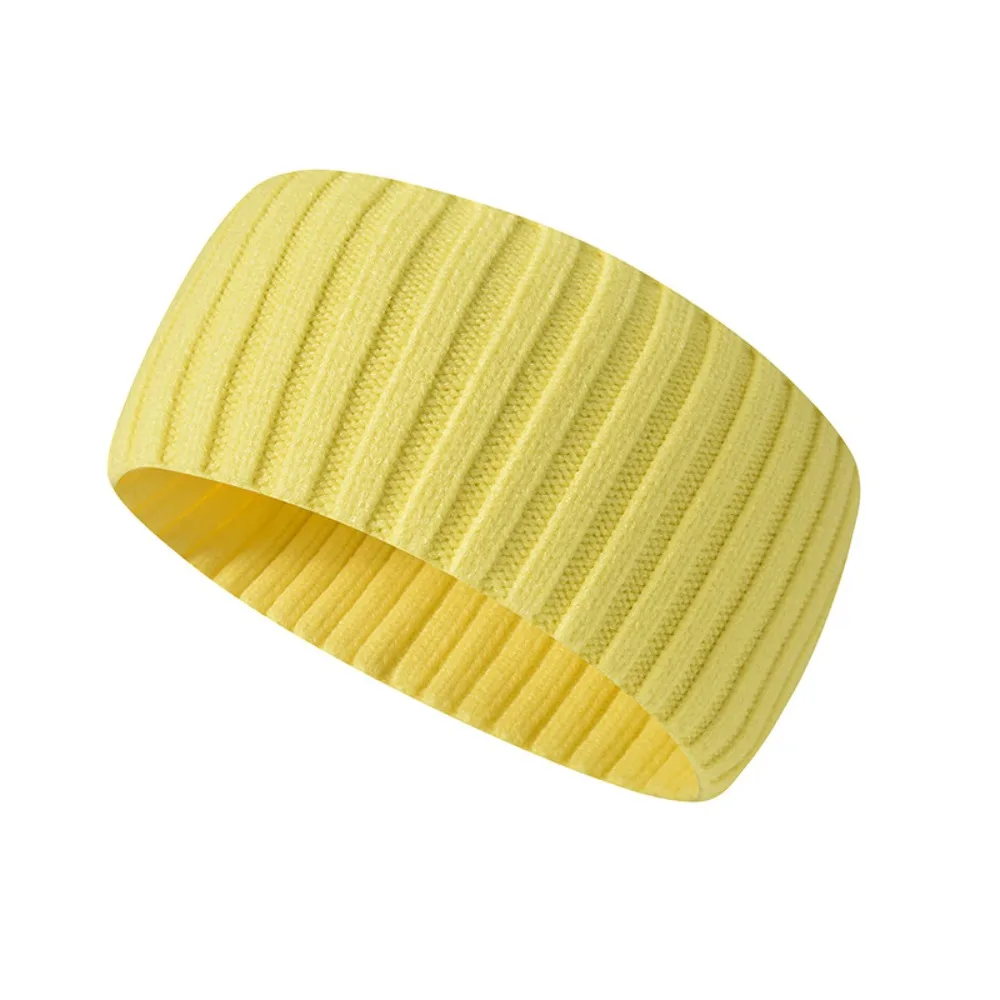 

Fashion Wide Knitted Headband Solid Color Warm Sports Hairbands Breathable Soft Elastic Headband Unisex