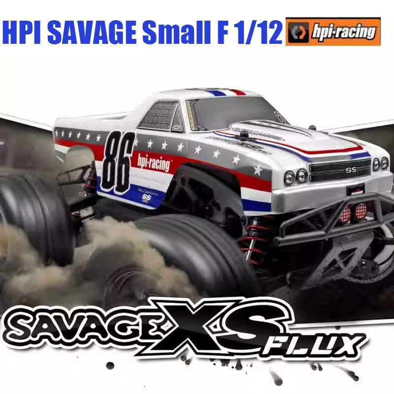 Hpi Savage Small F 1/12 Remote Control Electric Four-Wheel Drive High-Speed All Terrain Off-Road Vehicle Xs Flux