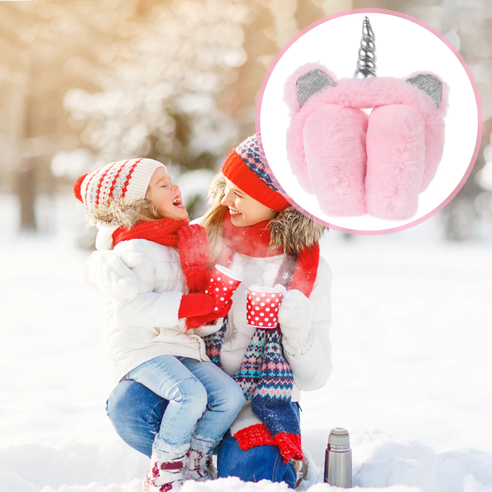 

Unicorn Ear Warmers Horn Adjustable Comfortable Soft Ear Covers Winter Fall Effective Unicorn Earmuffs Earmuffs