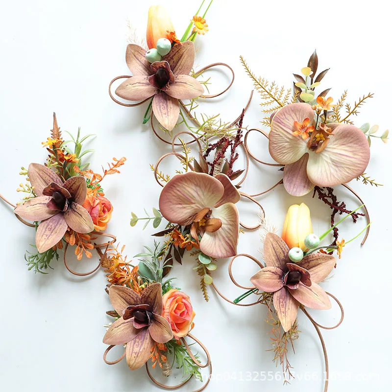 25069 كالا زنبق العروة للرجال، الصدار المعصم الزهور الاصطناعية لديكور الزفاف/حفلة موسيقية/العودة للوطن، الخ قارب بساتين الفاكهة