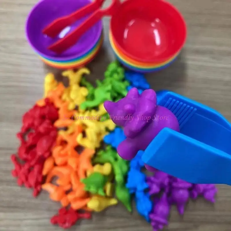 85AE 数学カウンティングパズルおもちゃ感覚色彩選別おもちゃ子供の分類おもちゃパーティー小道具