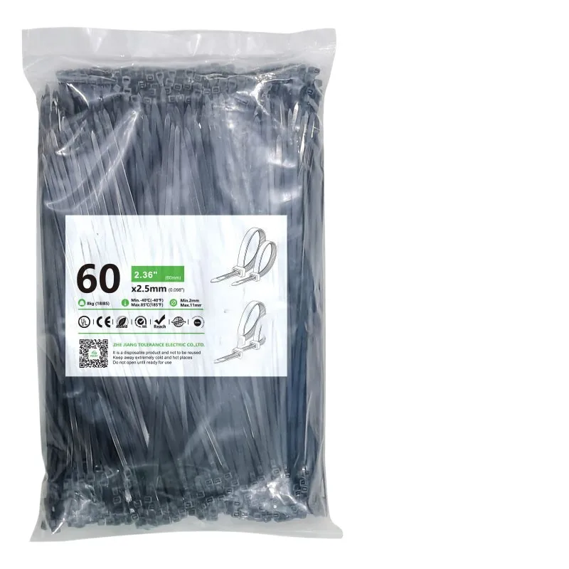 

Self-locking NYLON66 CABL TIE Neutral black and white nylon cable TIE ZIP TIE