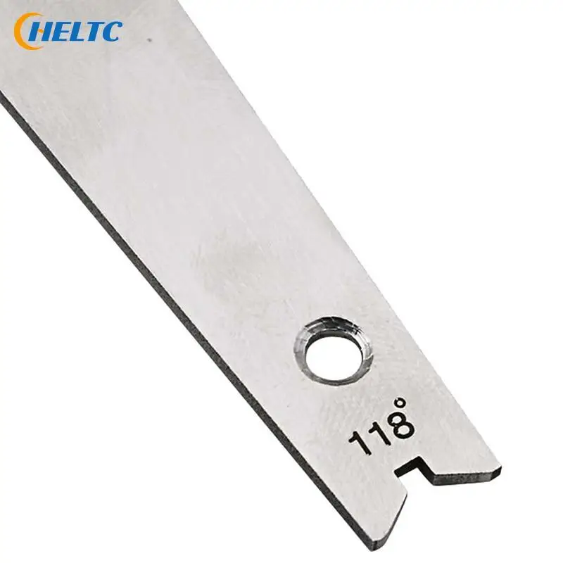 Drill Template Gauge Weld Drill Bit Measurement Welding Inspection Tool Stainless Steel Template Gauge Length ±0.5mmAngle ± 0.5°