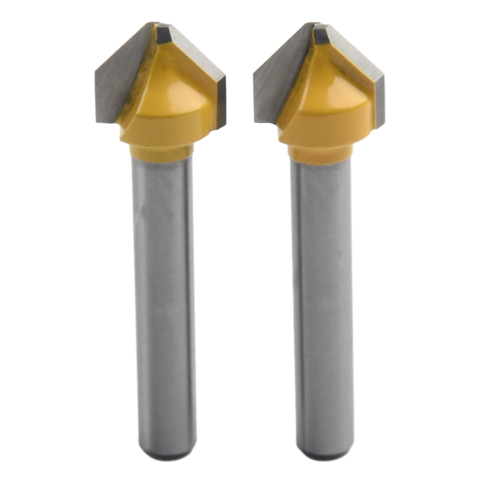 1/2pcs 90 Degree V-shaped Router Bit 6mm Shank Engraving Milling Cutter  For Acrylic MDF PVC Engraving Chamfer Woodworking Tools