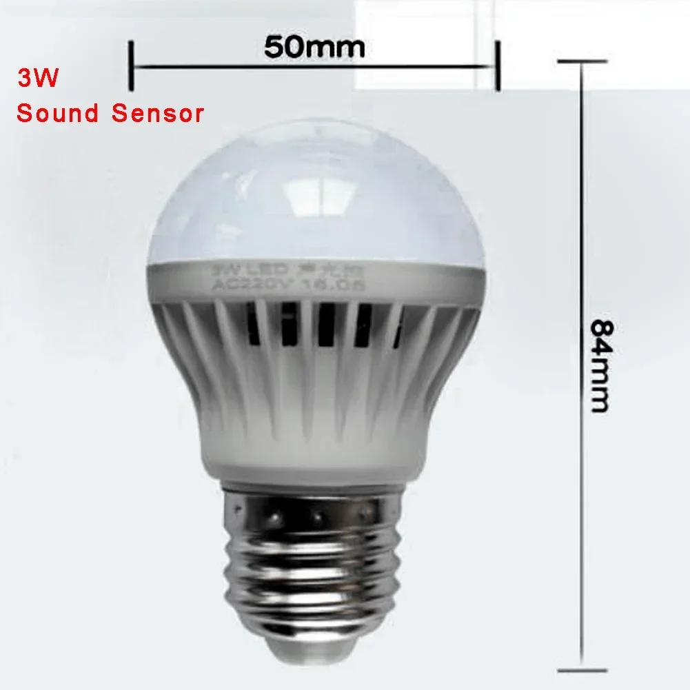 E27 220V LED 스마트 사운드 PIR 모션 센서 볼 라이트, 글로브 전구 복도 램프 3W 5W 7W 9W 180 도 라이트 빔 각도