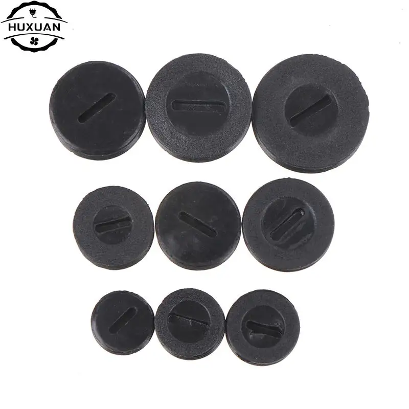 Dia. 12/13/14/15/16/17/18/20/32MM 10pcs Black Plastic Screw Carbon Brush Holder Caps Case