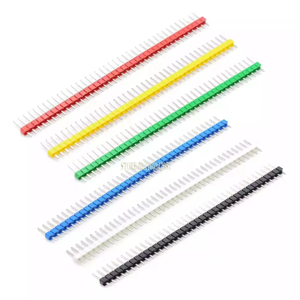 200pcs 1x40 Pin Single Row Male Header 2.54mm Pitch 11mm Long PCB Connector Strip
