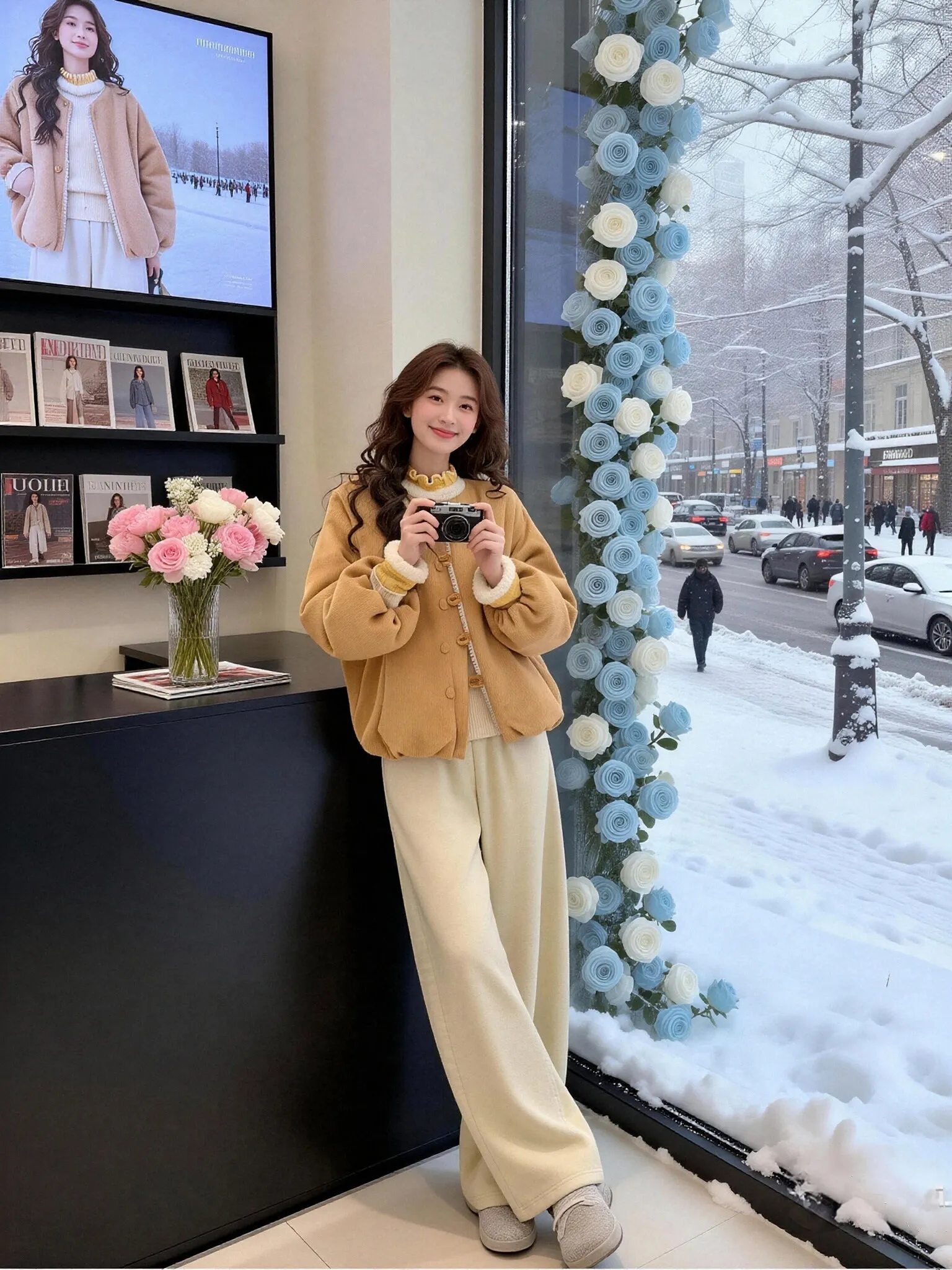 

Retro Hong Kong Style Fleece Lined Thickened Cotton Jacket Women's New 2026 Trendy Winter Anti Aging Stylish Short Outerwear