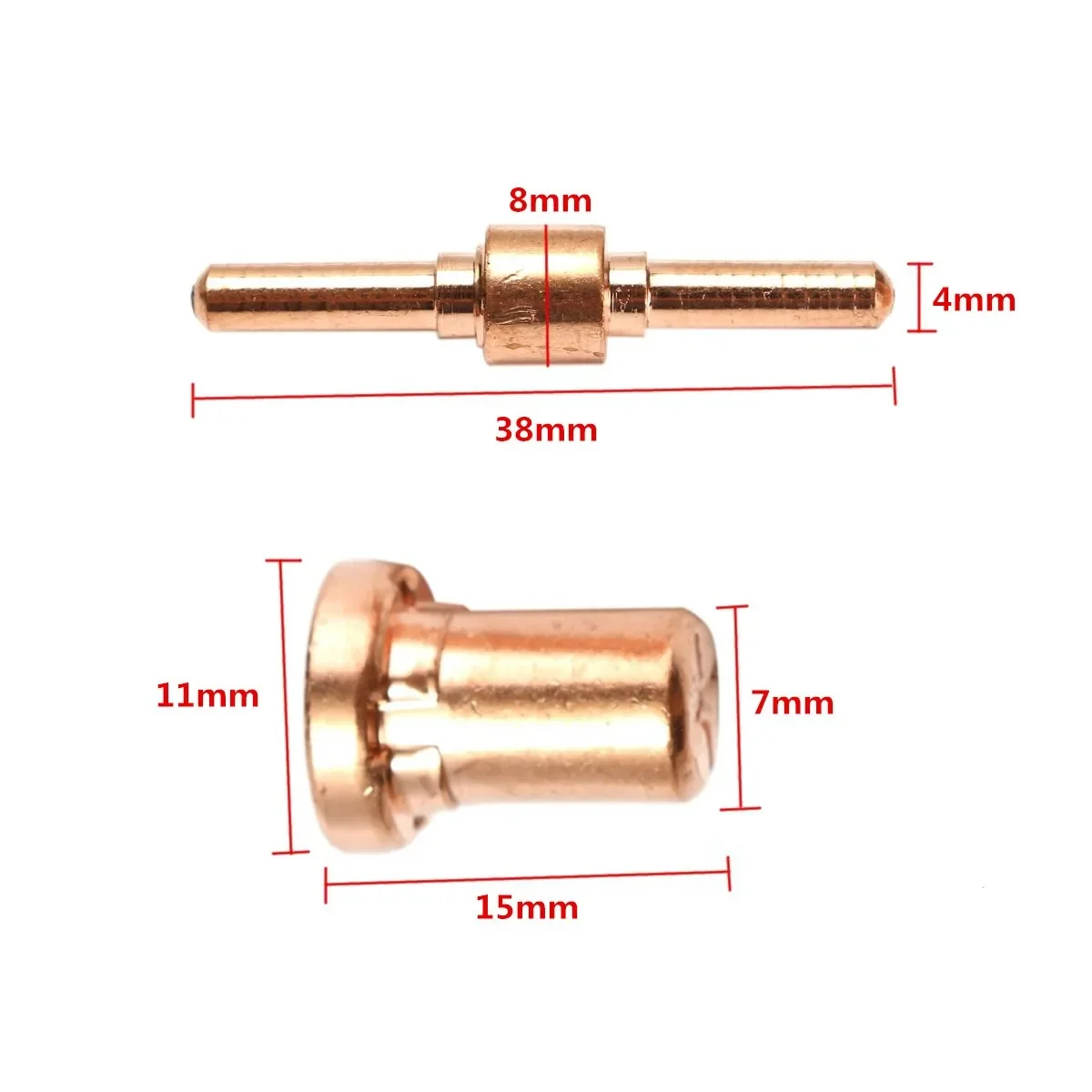 Imagem -03 - Consumíveis para Tocha de Corte Plasma 60 Unidades 40a com Ponta Longa Estendida Bicos e Bicos para Lg40 Pt31