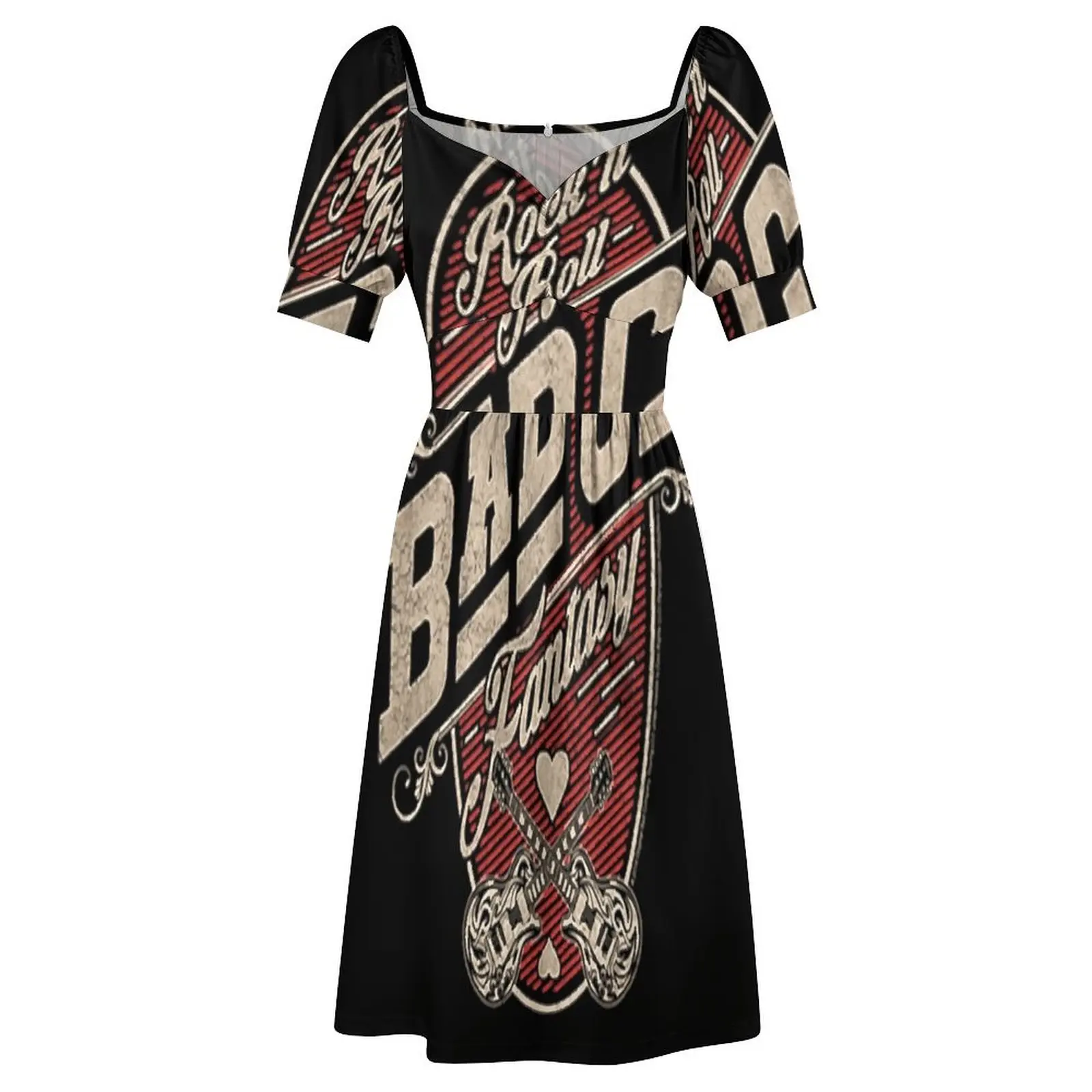 Camiseta clásica Bad Company.png, vestido de manga corta, vestidos elegantes para mujer, vestido de fiesta de promoción