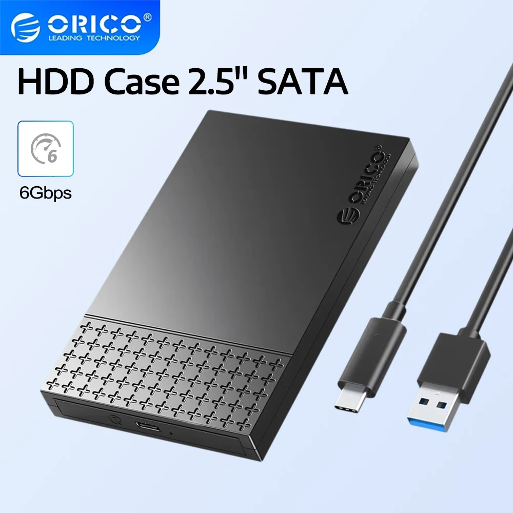 ORICO HDD Case 2.5'' SATA to USB3.1 Hard Drive Enclosure 6Gbps for 2.5 Inch SSD Disk HDD Box HD External Enclosure Support UASP