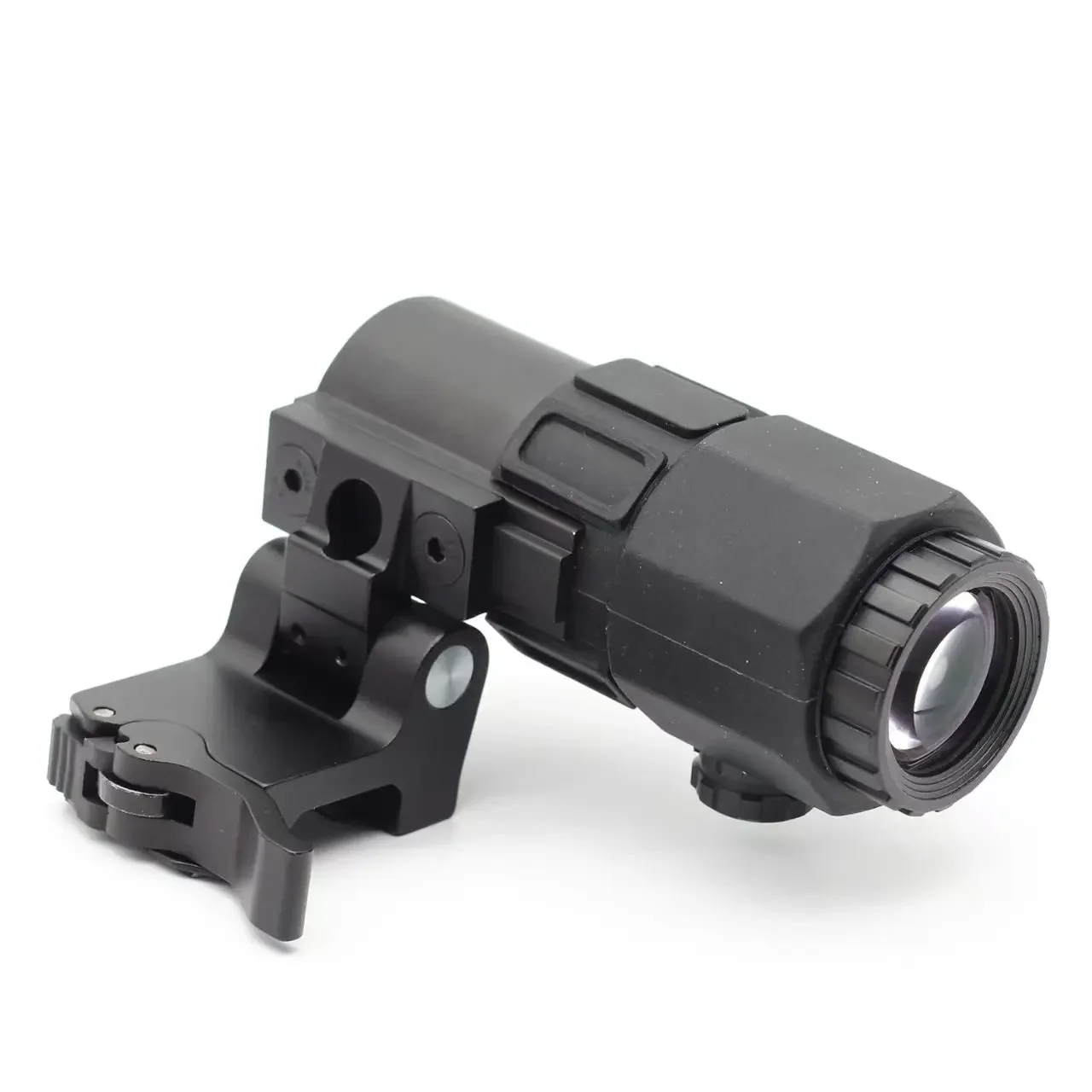 Tactical G45 Sight Fixed 5X Magnifier Scope with Switch to Optics Reflex Side Airsfot Hunting Gear W/20mm Rail Mounts & QD Lever