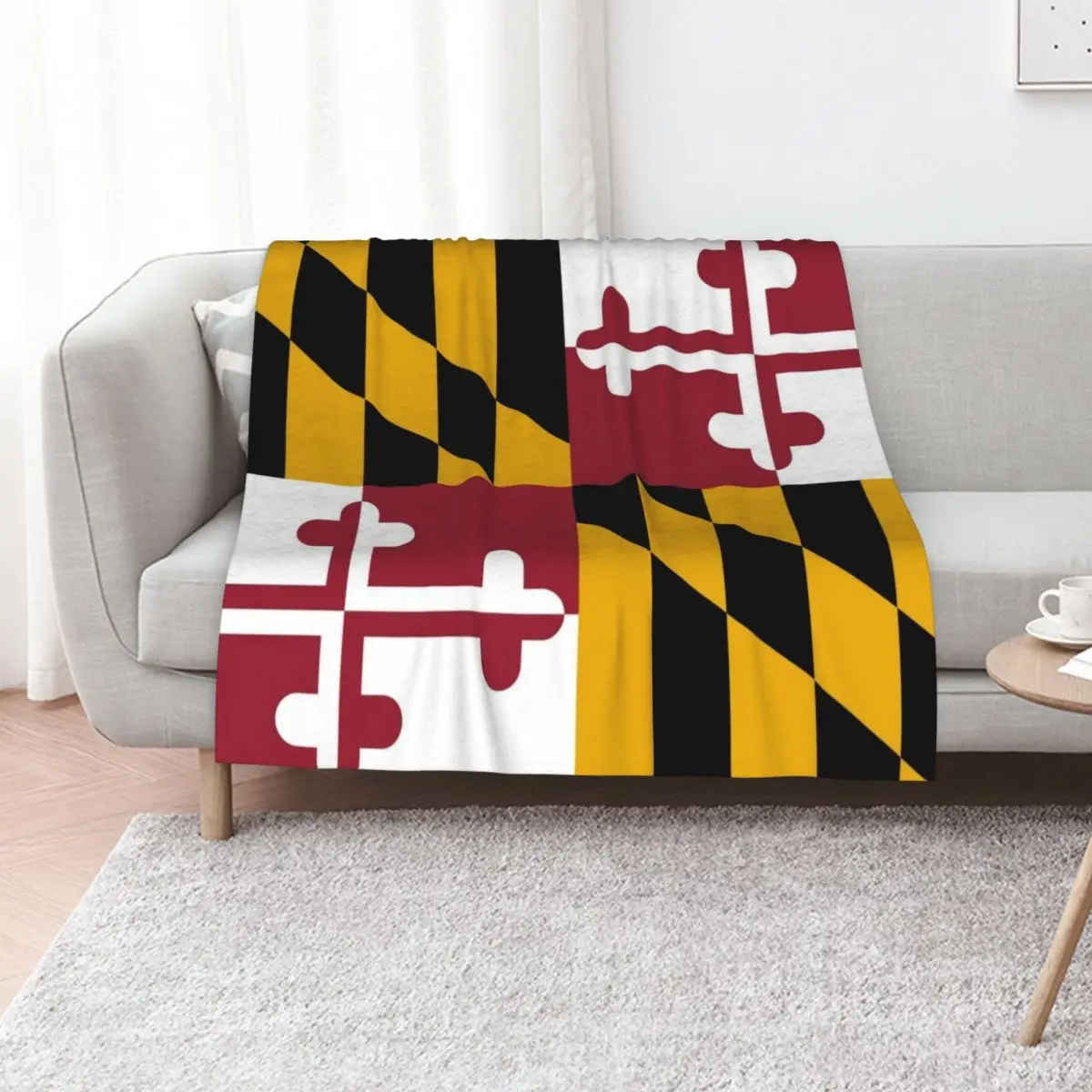 

Maryland Flag Throw Blanket Picnic Decorative Sofas Thermals For Travel Travel Blankets