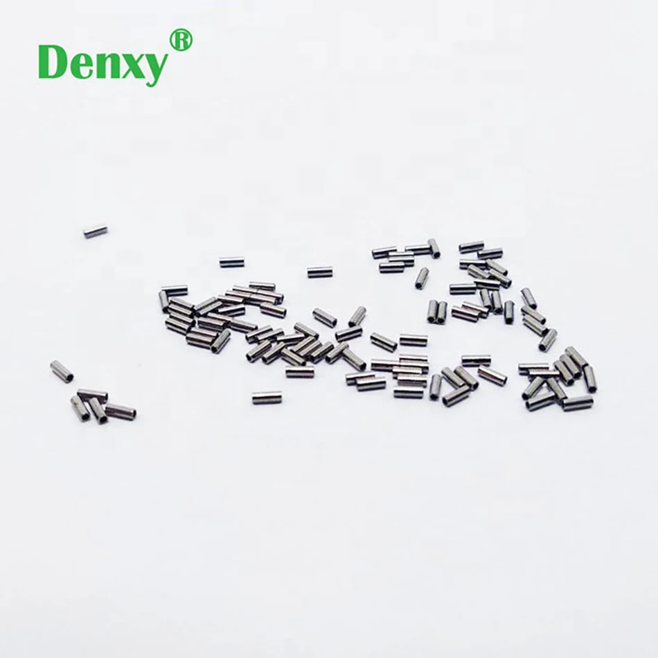 Denxy 50 Stück orthodontische Crimpable Mini Stops Haken-Bracket-Stopper 0,015"/0,019" 2mm RS MEDICO Tube auf Bogendraht Dentalzubehör – Detail 6