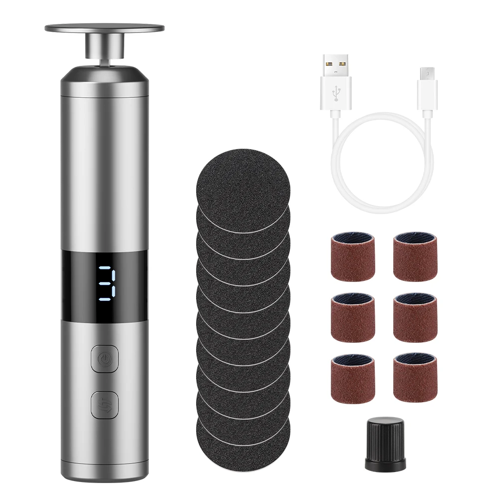 Electric Callus Remover, 6 Speeds Foot File LCD Display USB-C Rechargeable Pedicure Kit for Dead Hard Skin Heel Nail Care Home
