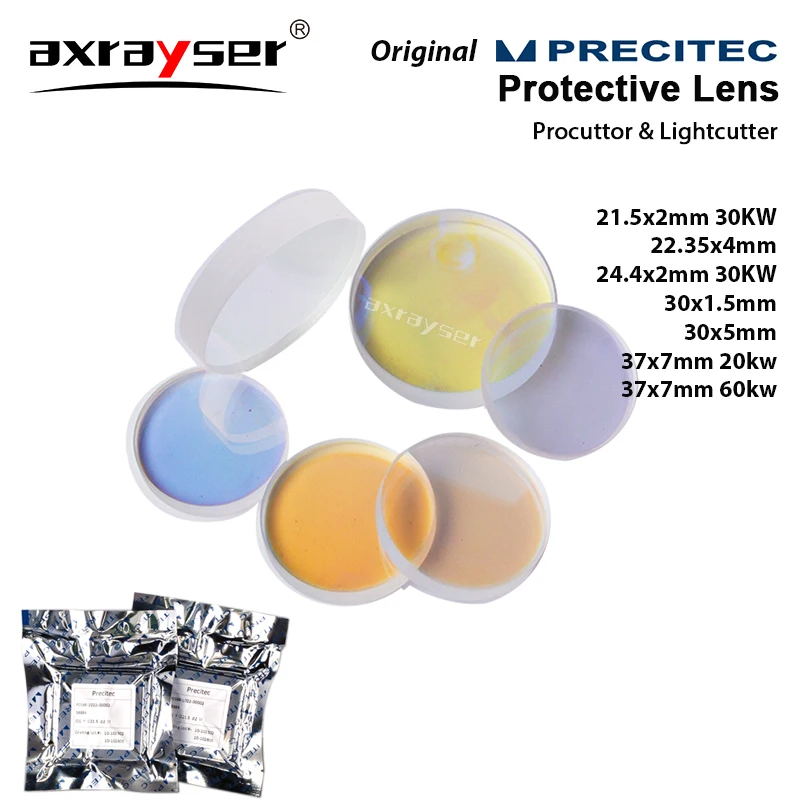 

Оригинальная защитная линза для лазерной защиты окон Precitec диаметром 21,5x2 22,35x4 24,4x2 30x5 37x7 для лазерной головки Precitec