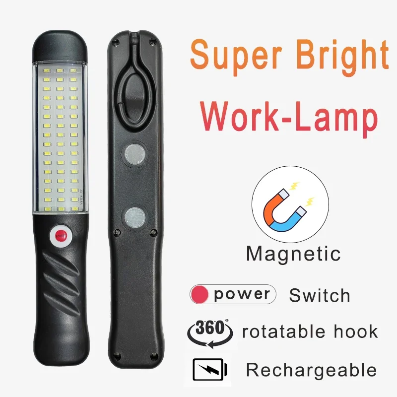 Handheld Rechargeable Work Lamp USB 5V Portable Vehicle Floodlight Repair Light High Brightness Magnet Multi-purpose Emergency